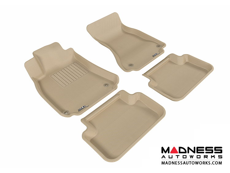 Audi A4/ S4/ RS4 Floor Mats (Set of 4) - Tan by 3D MAXpider (2009-2015)